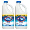 2 - Pack Chlorox original Bleachh 43 oz Cleaning Cleanser Household Disinfecting and Cleaning Solution Bundled with Vortix Ship Bag for Extra Protection Ideal for Kitchens Bathrooms Laundry & More