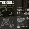 Weber Original Kettle Premium Charcoal Grill, 22-Inch, Green - Image 9